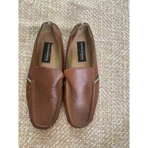 Saminto Laurenzini Slip on Loafers Driving Shoes Brown Mens 9.5 Italy